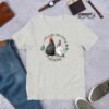 Athletic Heather 'Just a Girl Who Loves Peckers' unisex T-shirt – funny rooster shirt for chicken lovers, farm girls, and poultry-obsessed women.